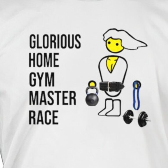 Glorious Home Gym Master Race Fitness Meme Fan Gift Graphic Workout T-shirt 159 - Picture 2 of 5